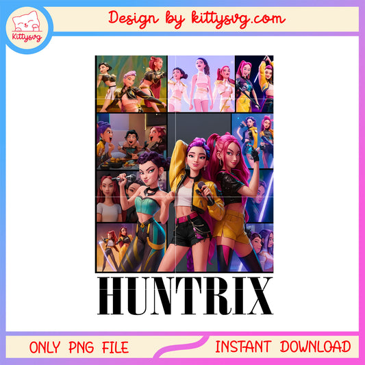 Huntrix girl group frame png, kpop demon hunters png, huntrix movie png