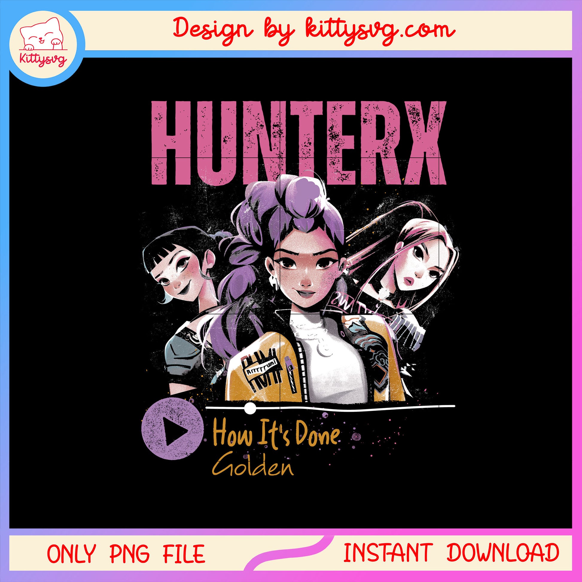 Huntrix how it's done golden albums png, huntrix movies png