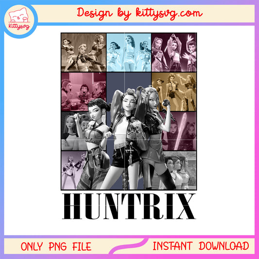 Huntrix kpop band concert design png, huntrix kpop png