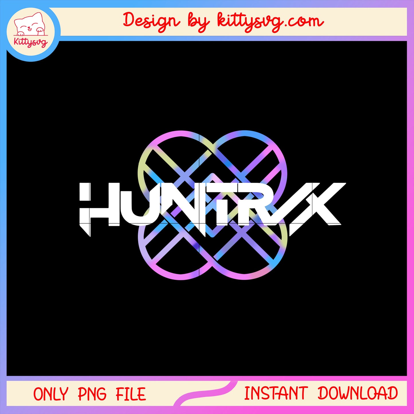 Huntrix kpop girl group logo design png, kpop demon hunters png, trending png