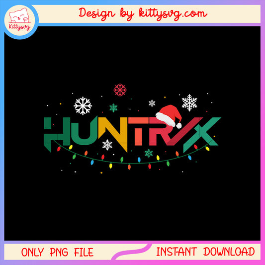 Huntrix logo christmas kpop design png, huntrix logo png