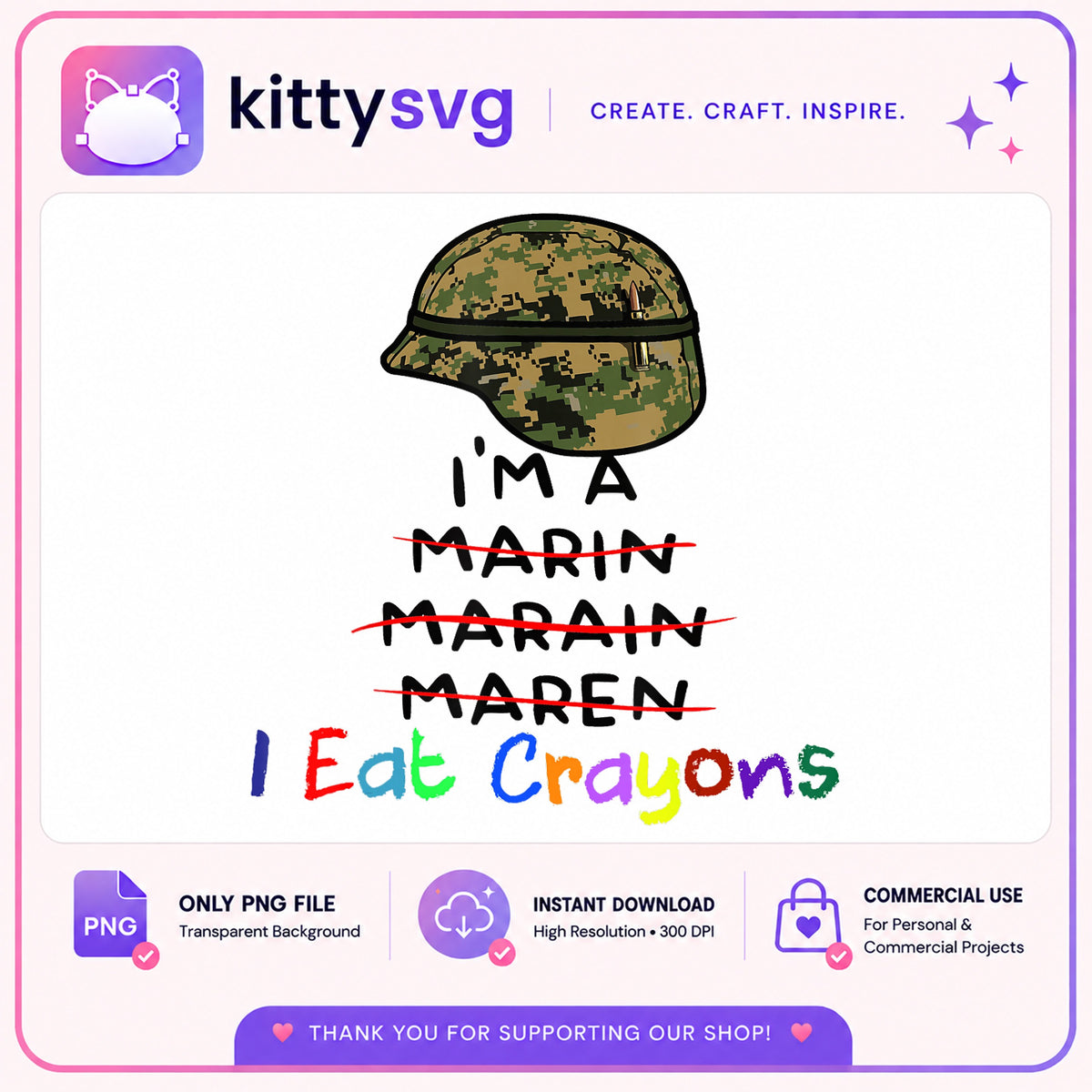 I Eat Crayons Marine PNG, Funny Military Shirt, Veteran PNG