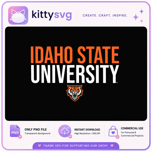 Idaho State University PNG, ISU Bengals Logo, College Spirit PNG