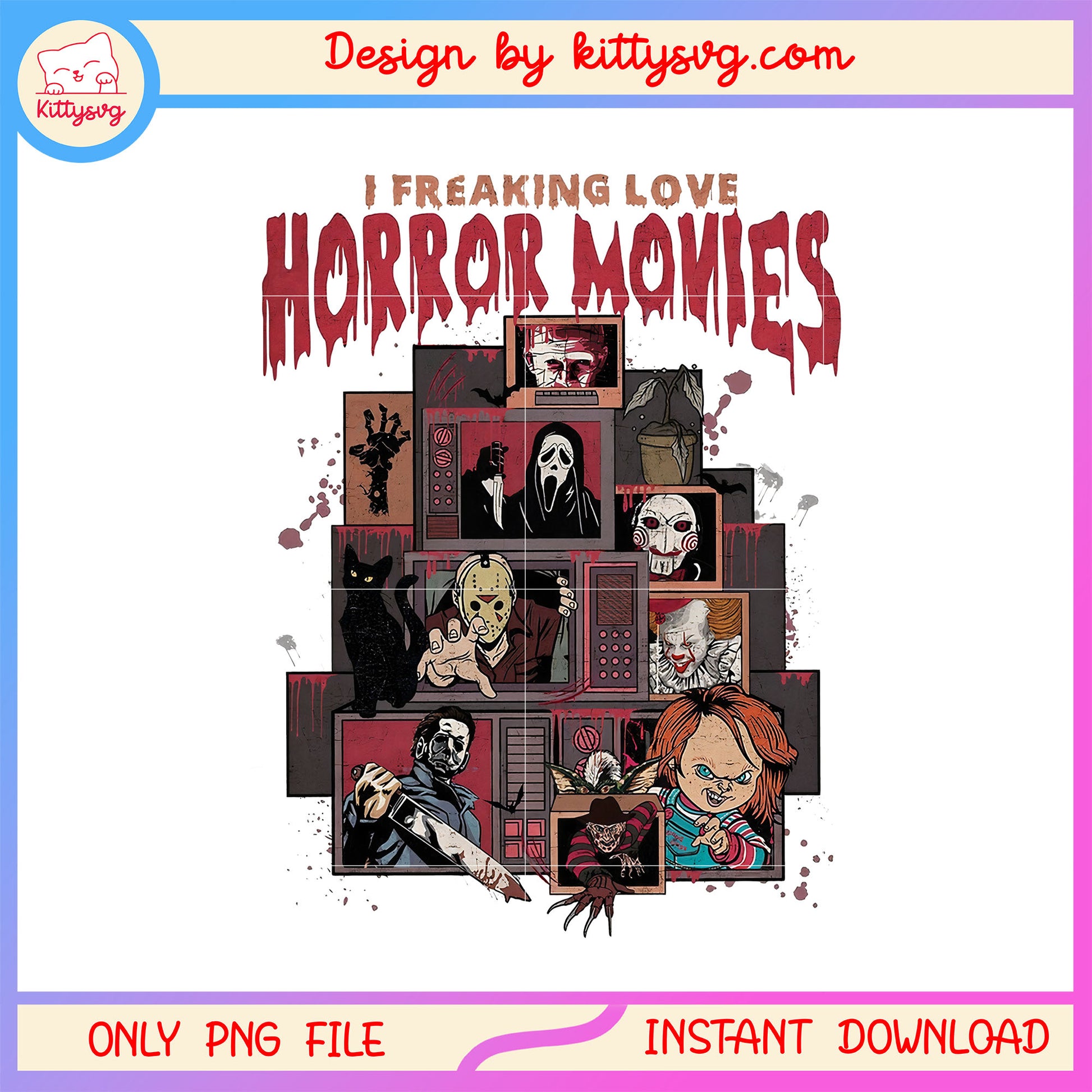 I freaking love horror movies png, best horror movies png