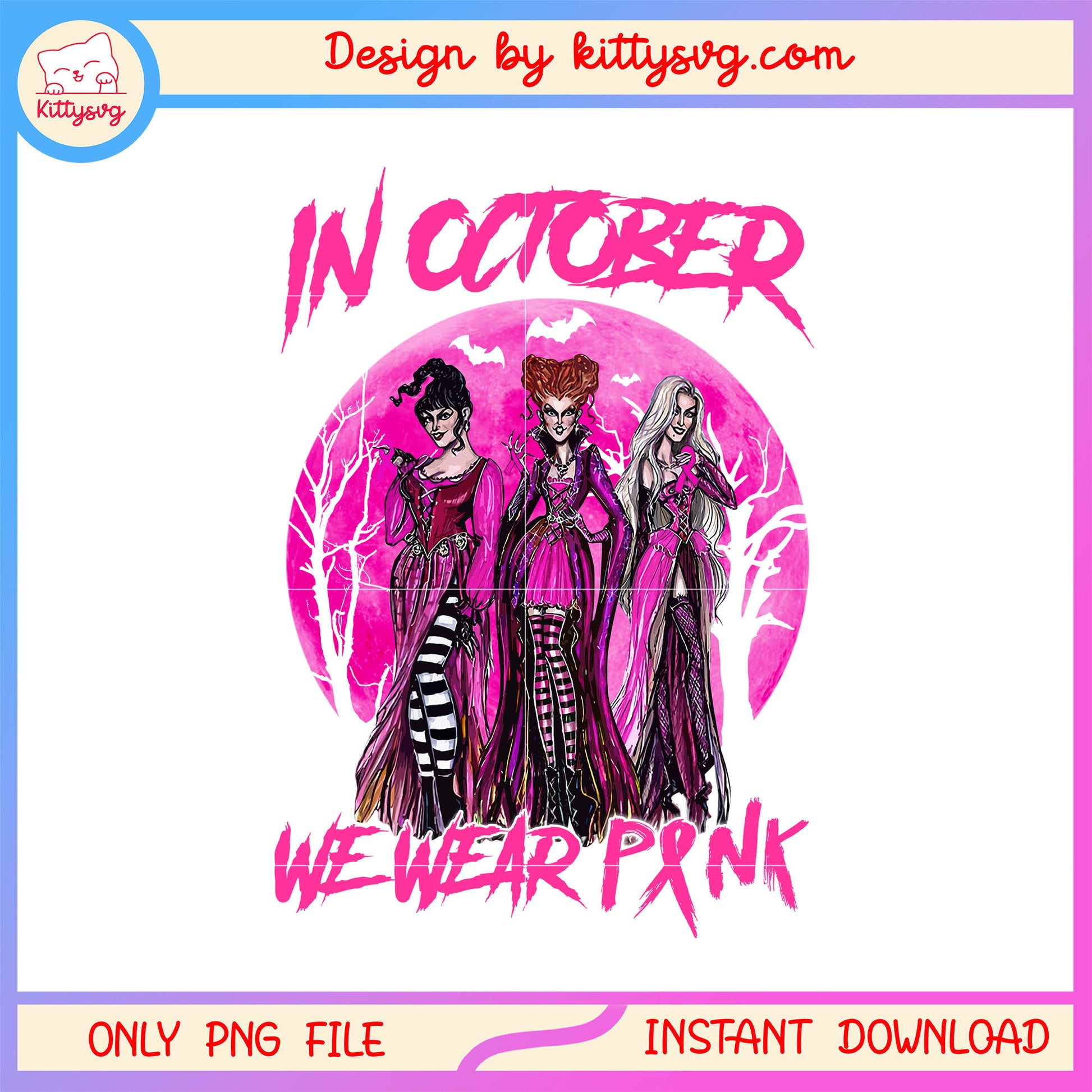 In october we wear pink hocus pocus png, cast of hocus pocus png