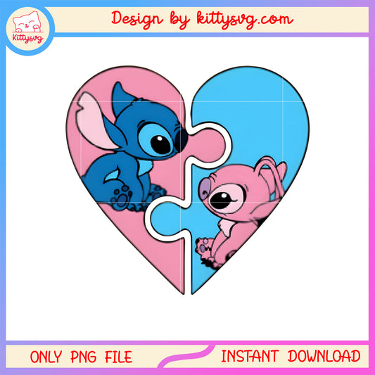 Insert stitch love valentine png, stitch valentines day​​ png