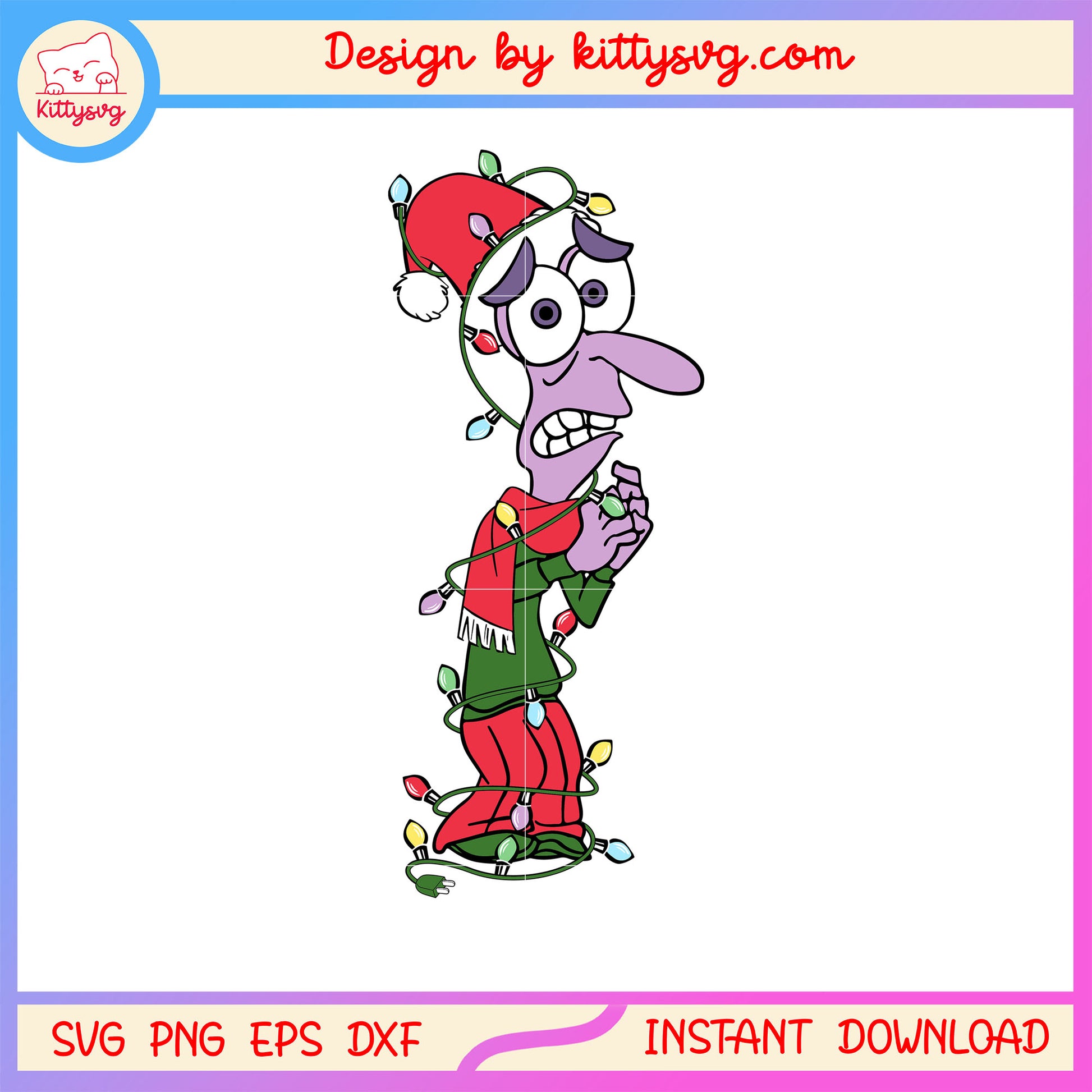 Inside out fear christmas light svg, fear inside out svg