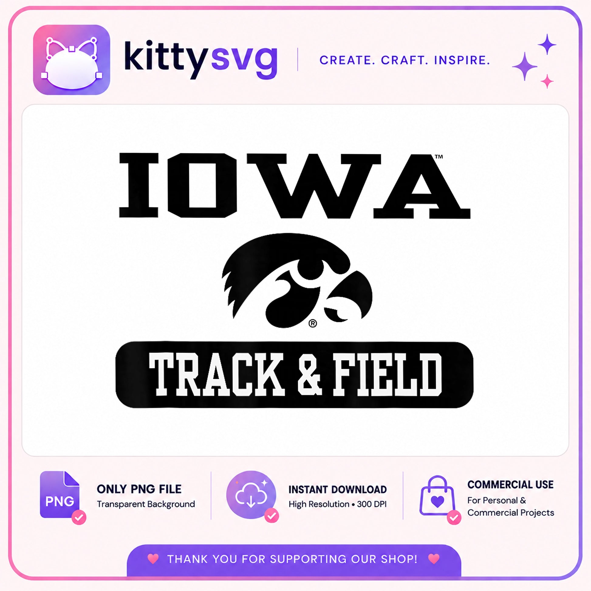 Iowa Hawkeyes Track And Field PNG, Iowa Logo PNG, College PNG