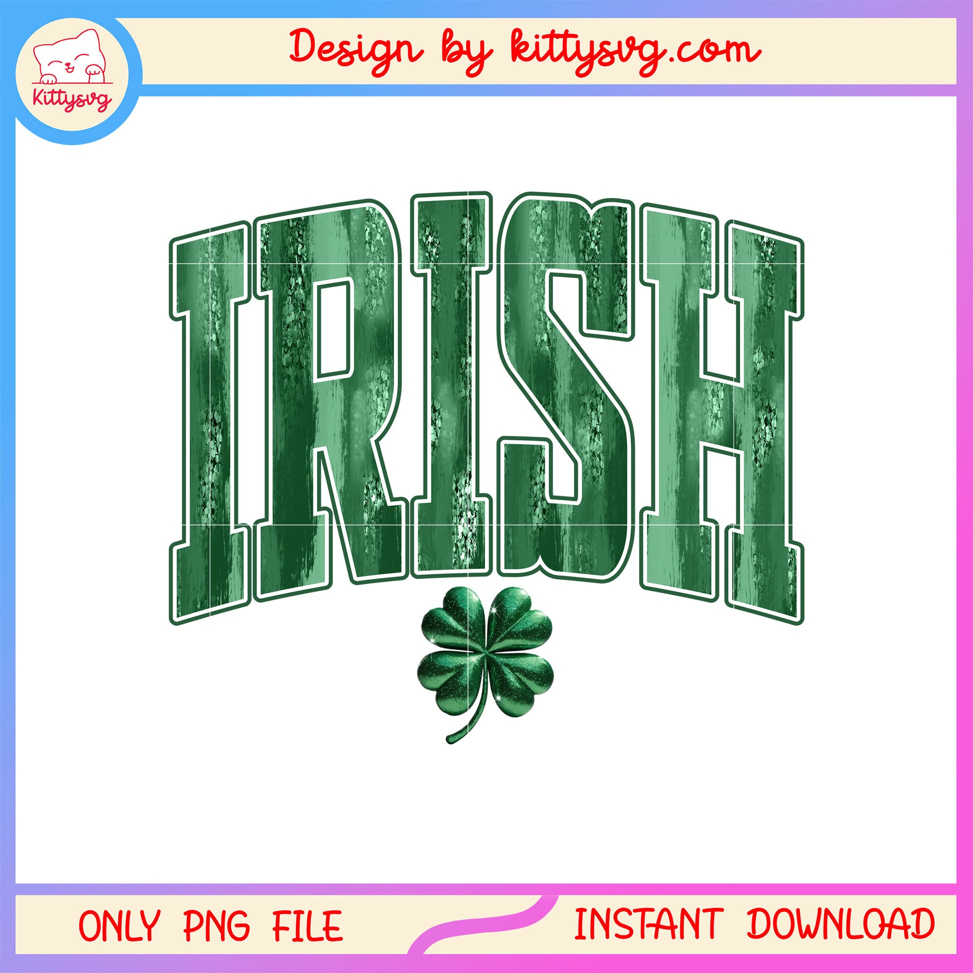 Irish retro green patrick png, st patrick's day irish png