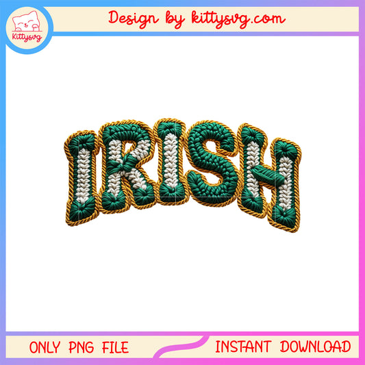 Irish thread sticker patrick png, irish st patrick's day png