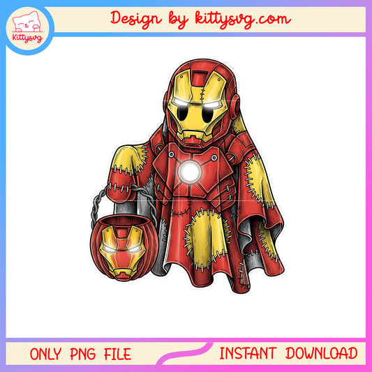 Ironman sheet ghost costume png, halloween ironman png
