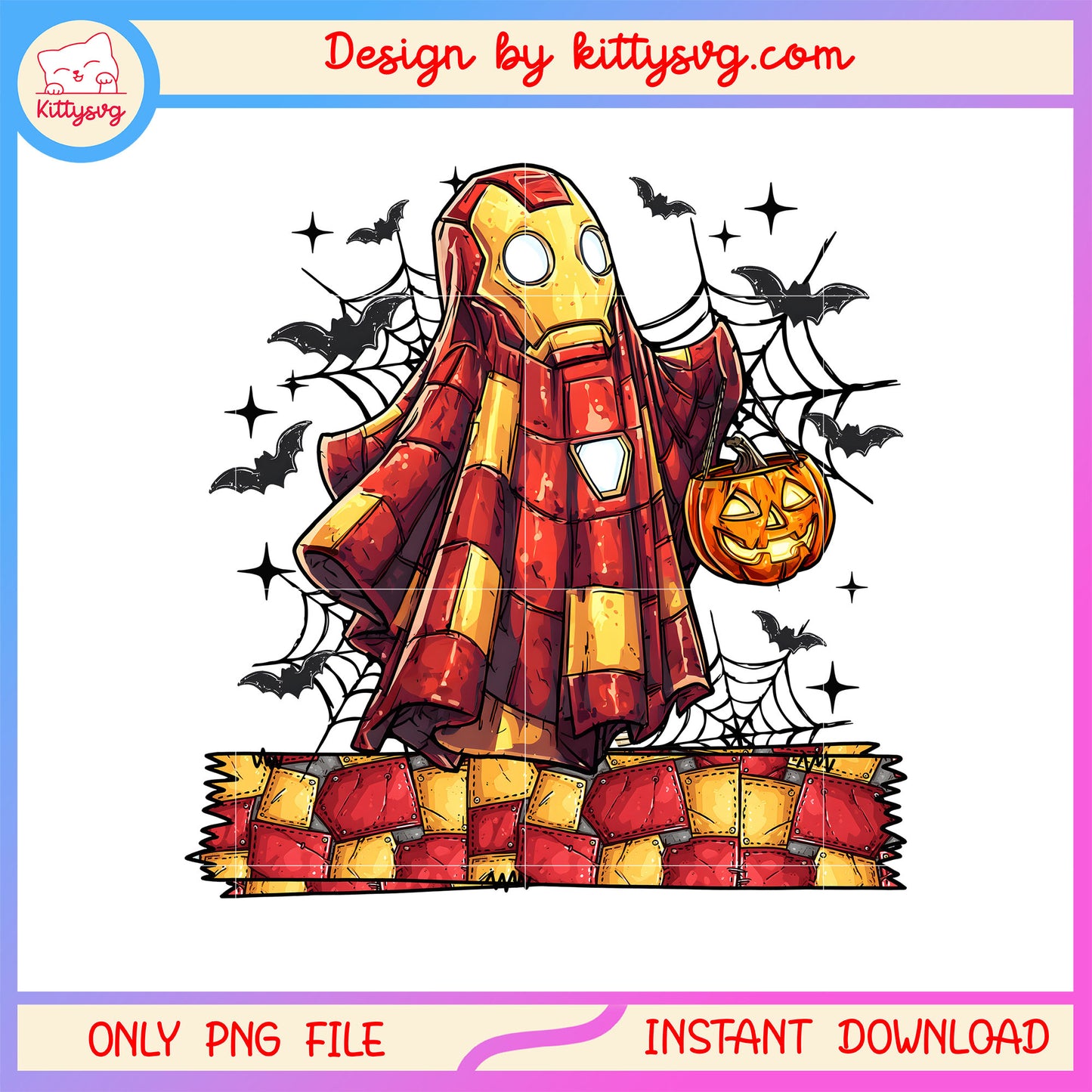 Ironman sheet ghost halloween design png, iron man marvel png