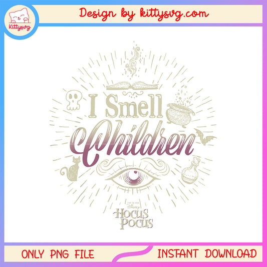 I smell chidren halloween hocus pocus design png, halloween png