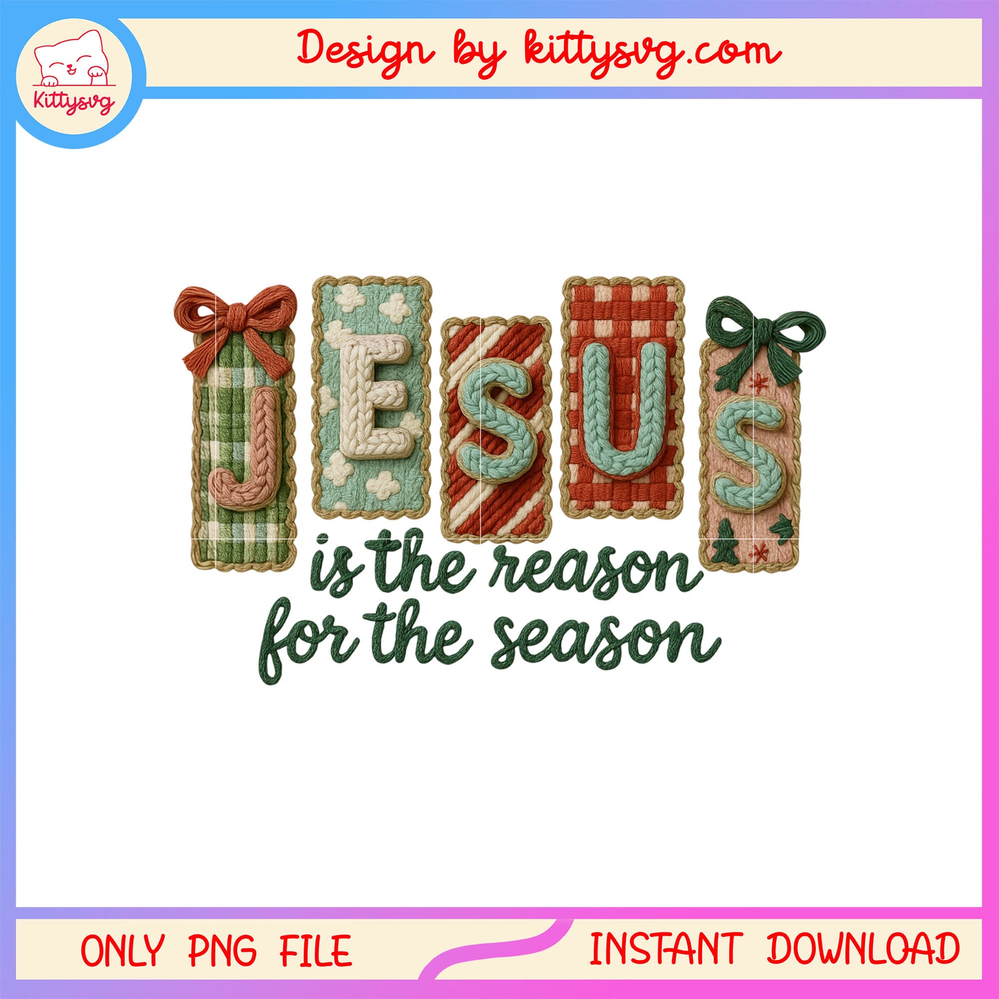 Is the reason for the season jesus christmas patchwork png, christmas png