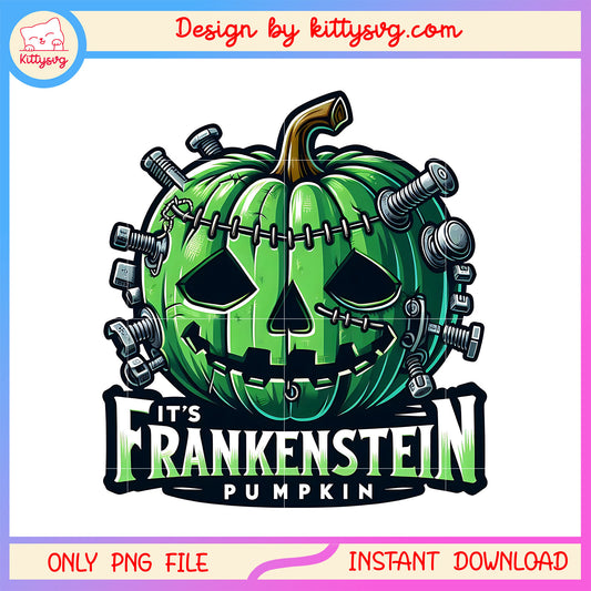 It's frankenstein pumpkin halloween design png, halloween decor png