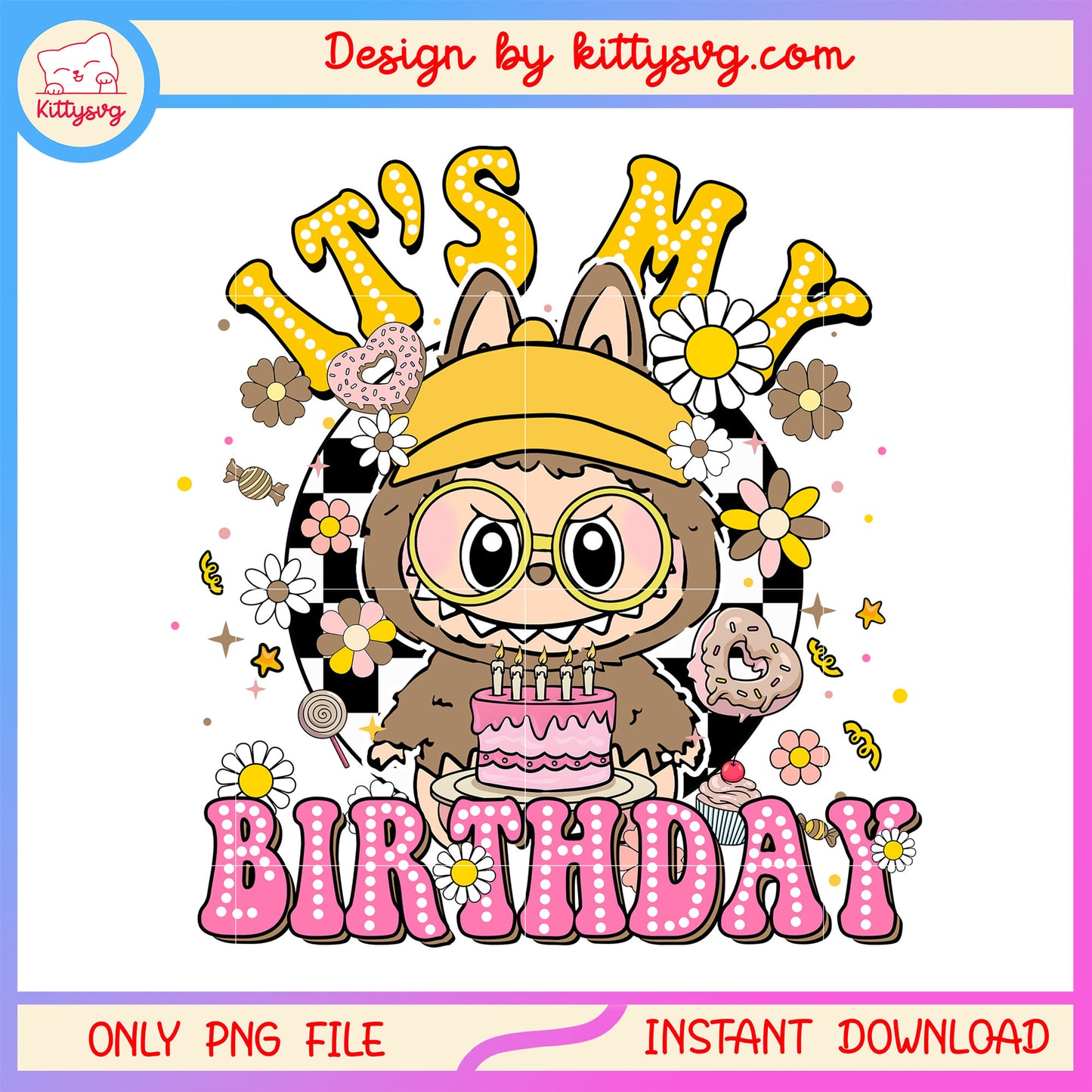 It's my birthday tofee labubu costume design png, labubu clothes png