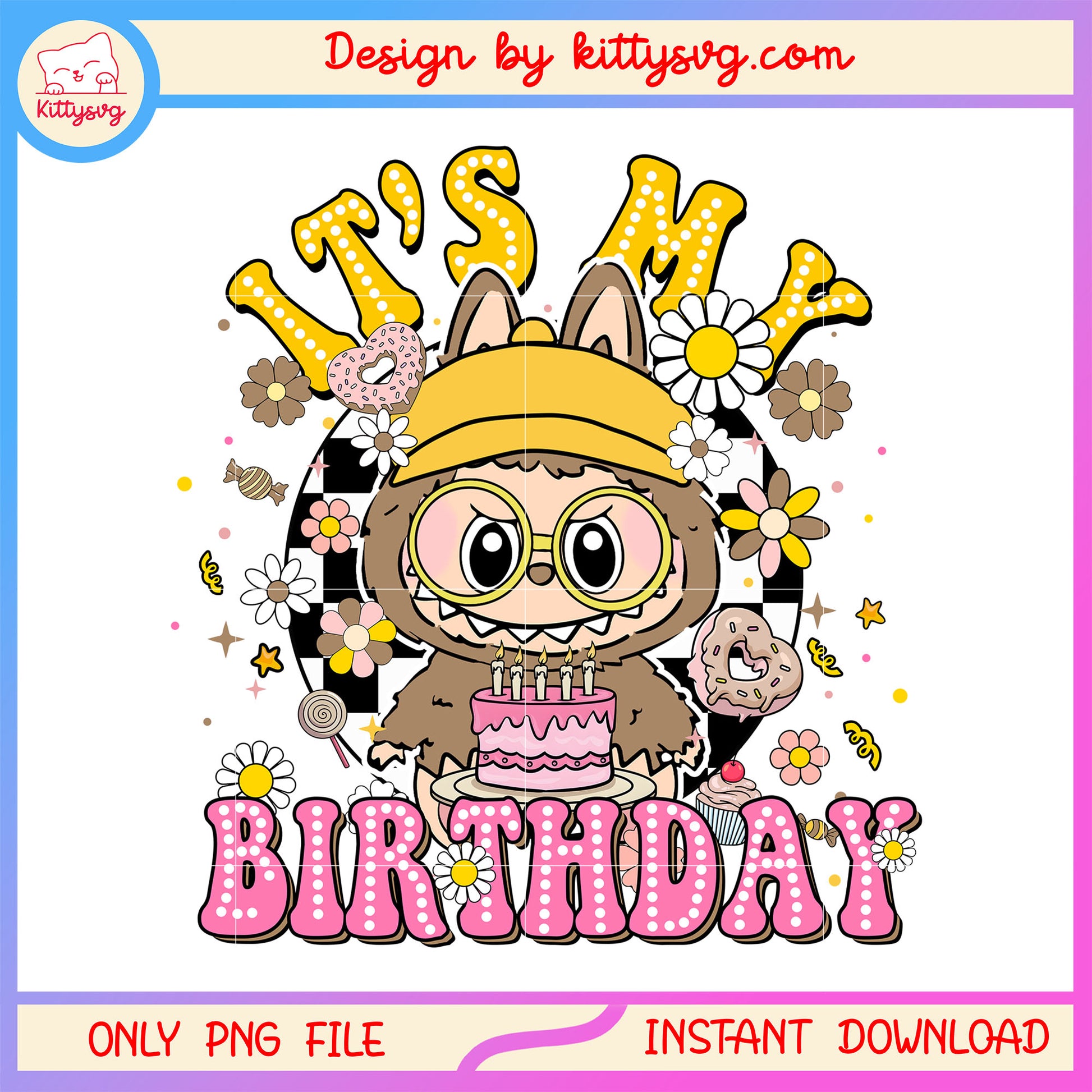It's my birthday tofee labubu costume design png, labubu clothes png