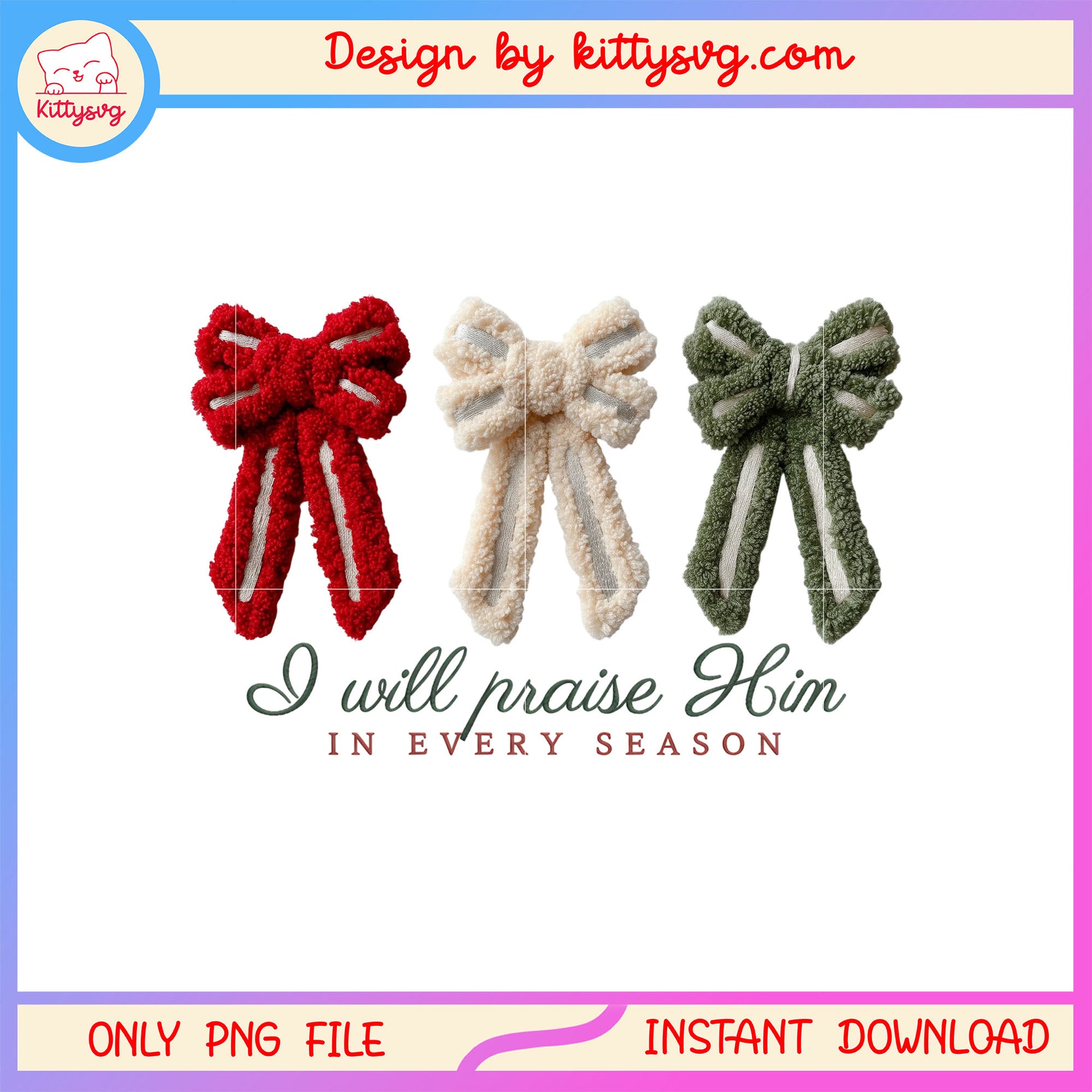 I will praise hin christmas patchwork png, christmas season png