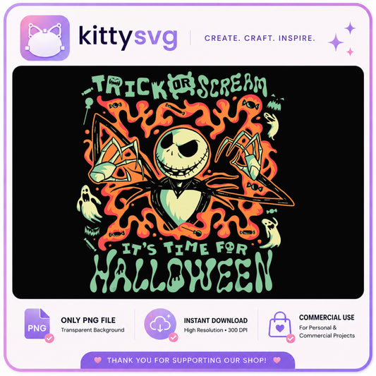 Jack Skellington Halloween PNG, Trick Or Scream PNG, NBC PNG