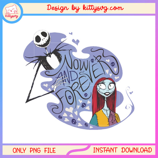 Jack and sally now and forever png, horror couple png, hallwoeen costumes png