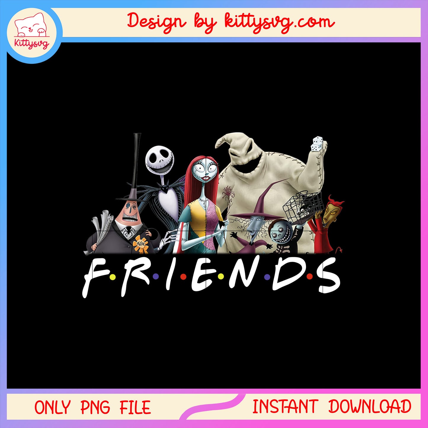 Jack friends happy halloween png, nightmare before christmas movie png