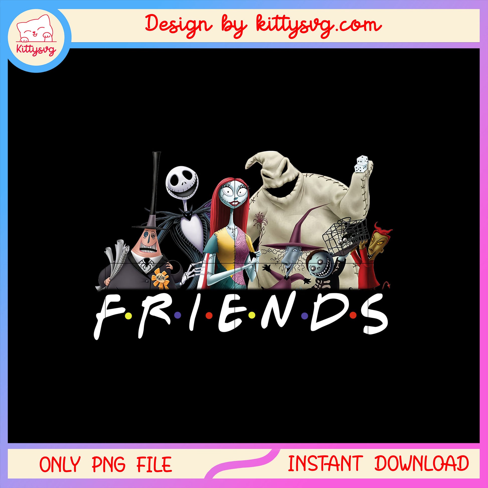 Jack friends happy halloween png, nightmare before christmas movie png