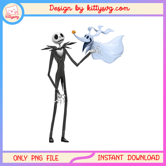 Jack skellington and zero dog png, Jack skellington and zero png