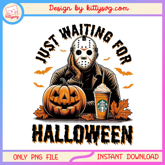 Jason Voorhees just waiting for halloween png, Jason Voorhees png, horror characters png