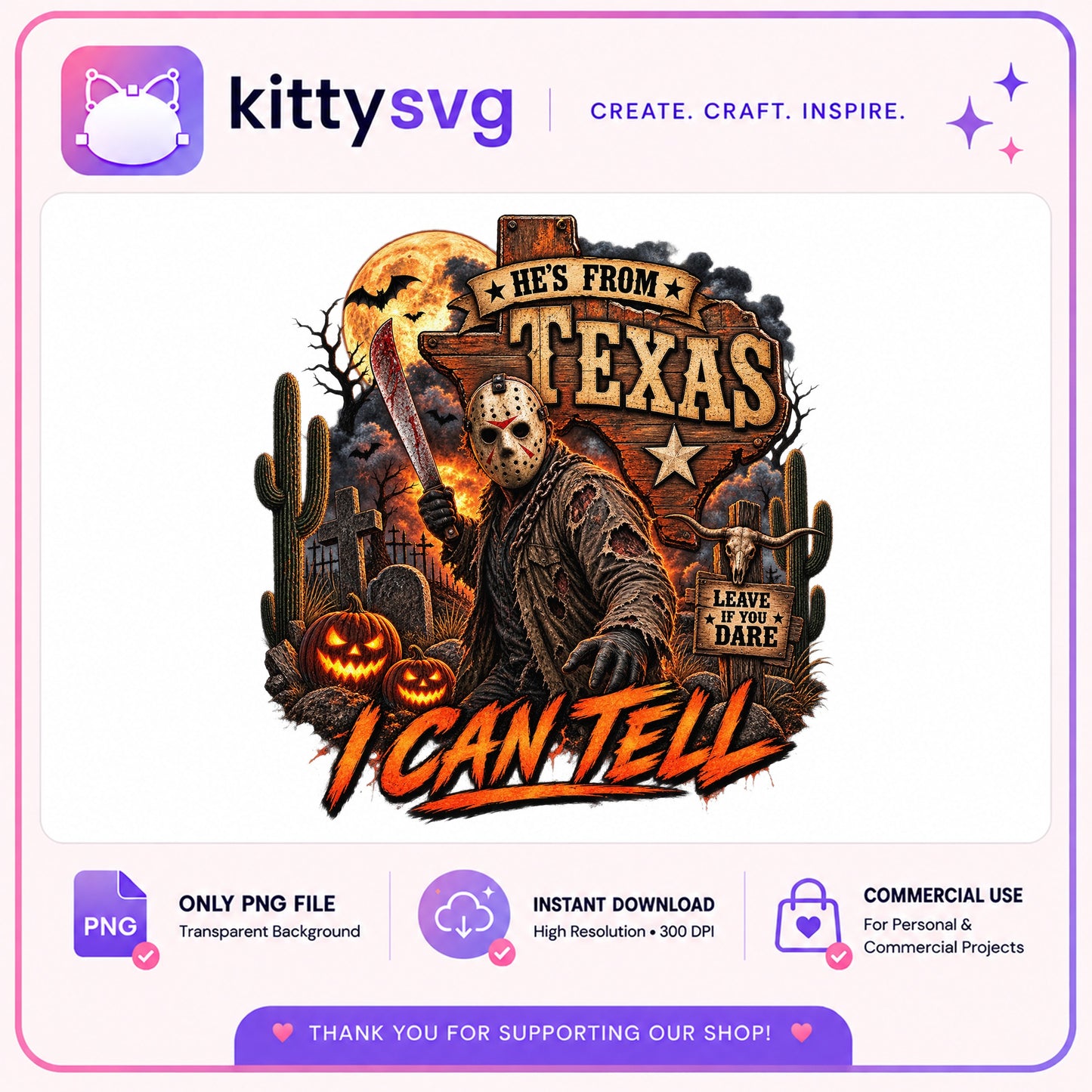Jason Voorhees Texas Halloween PNG, Horror Movie PNG, Halloween PNG