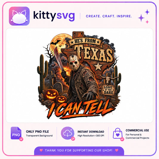 Jason Voorhees Texas Halloween PNG, Horror Movie PNG, Halloween PNG