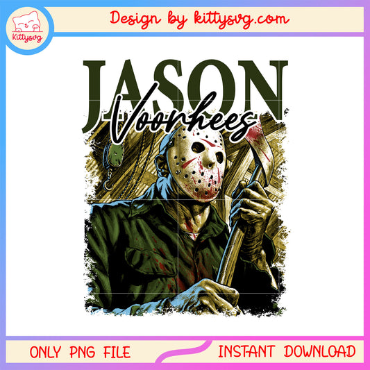 Jason voorhees halloween film poster design png, horror jason voorhees png