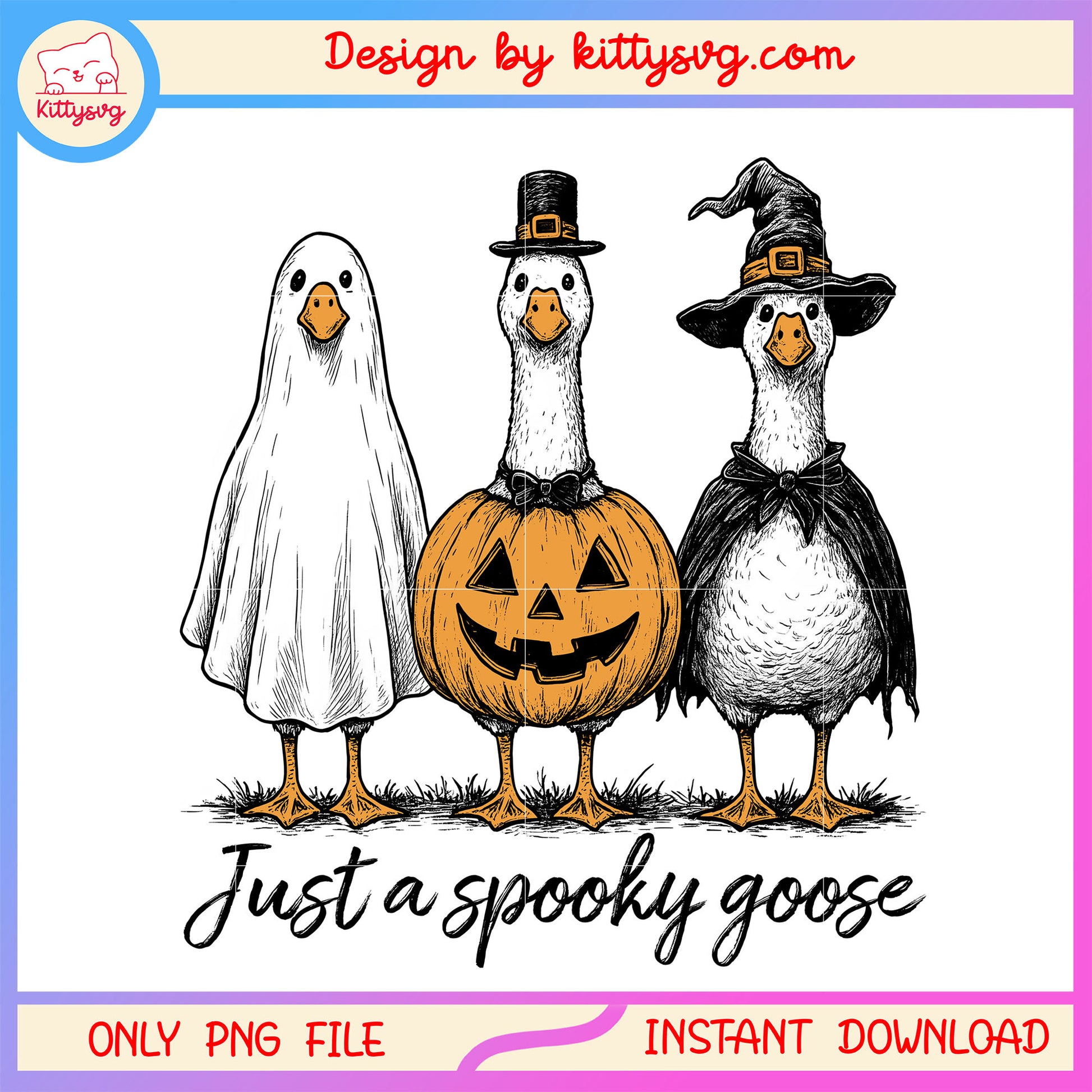 Just a spooky goose png, halloween costume png, spooky halloween png