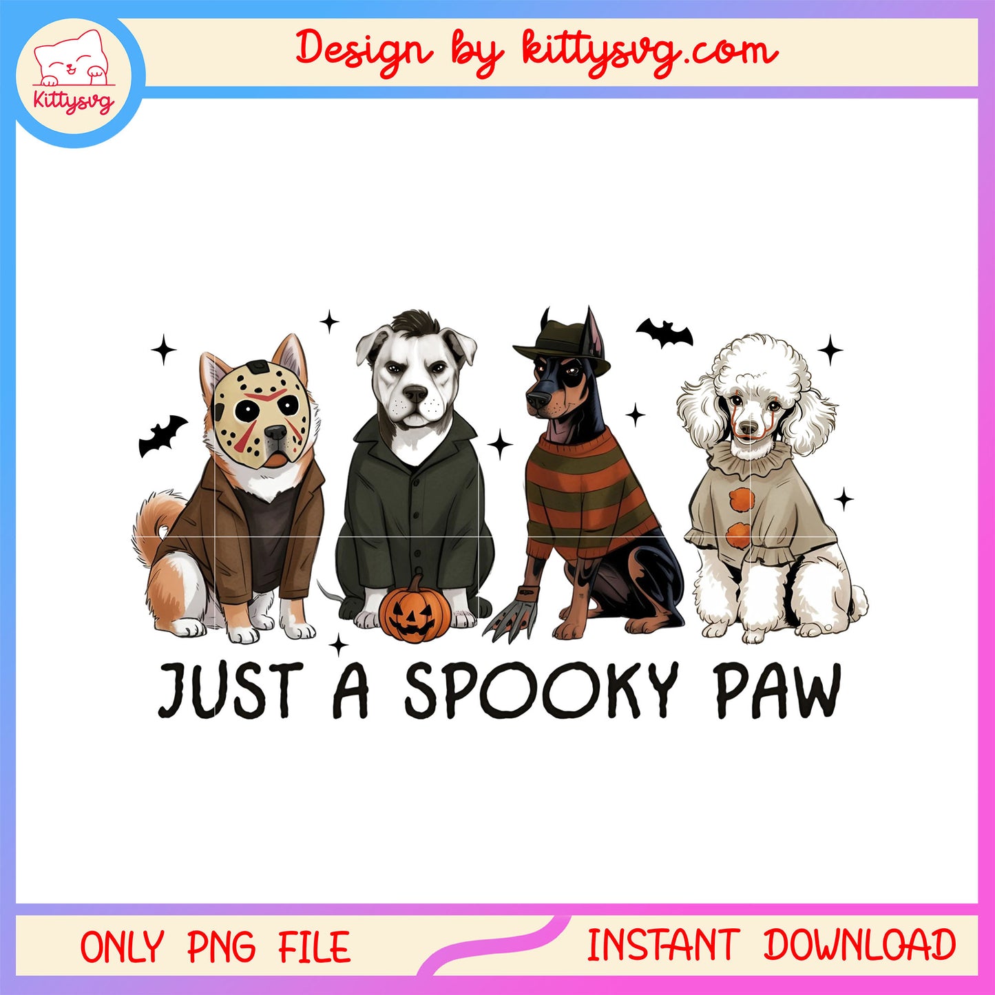 Just a spooky paw halloween day png, spirit of halloween png