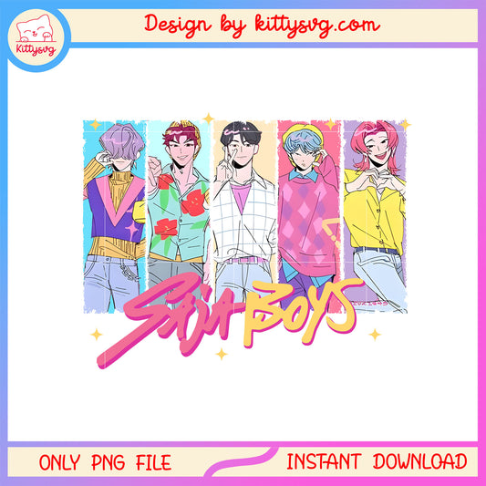 K-pop saja boys band design png, kpop demon hunters cast saja boys png