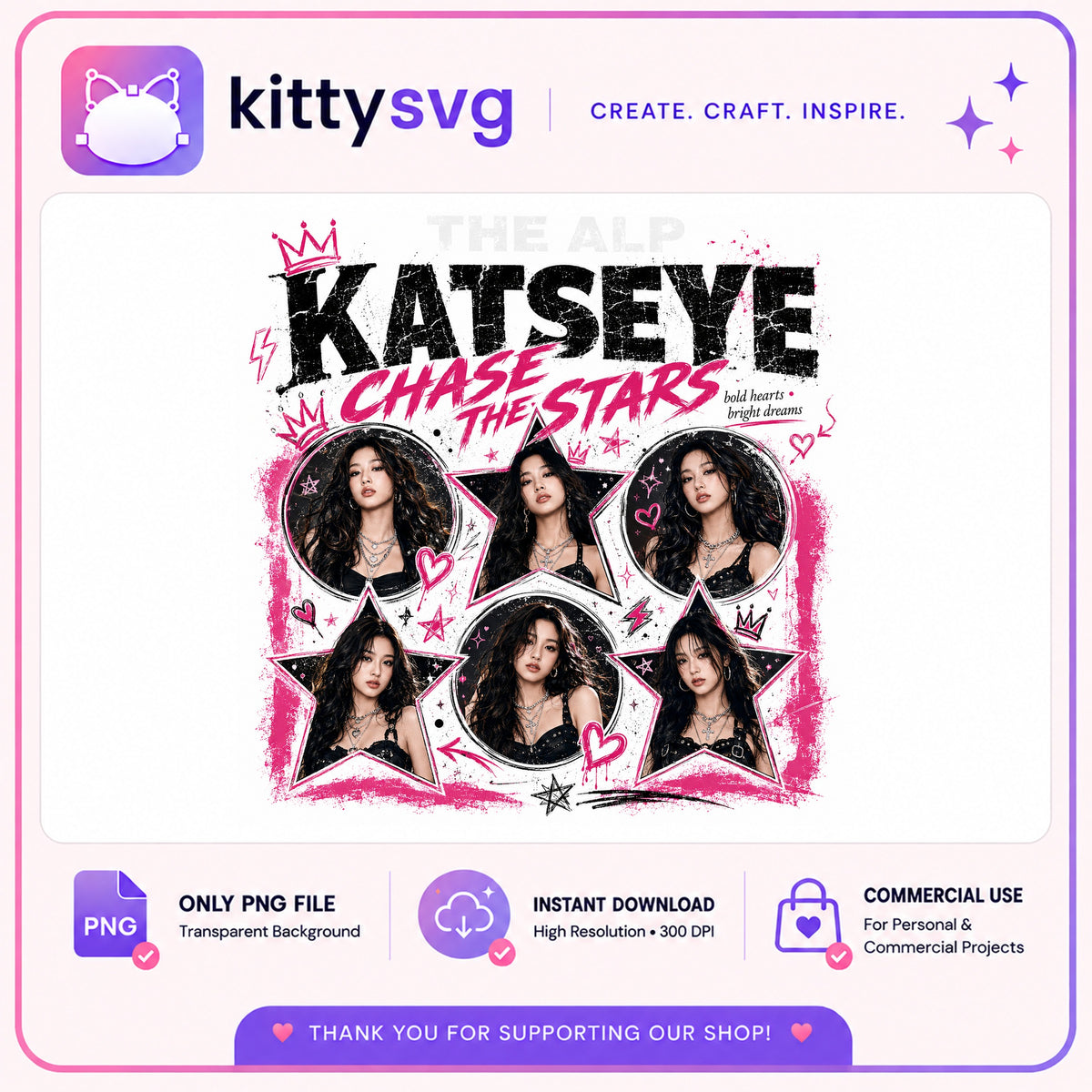 Katseye Chase The Stars PNG, Kpop Girl Group PNG, Fan Art PNG