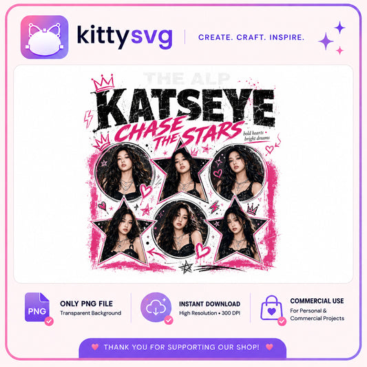 Katseye Chase The Stars PNG, Kpop Girl Group PNG, Fan Art PNG