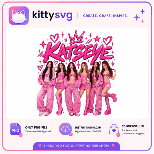 Katseye Kpop Girl Group PNG, Katseye Band PNG, Music Fan PNG