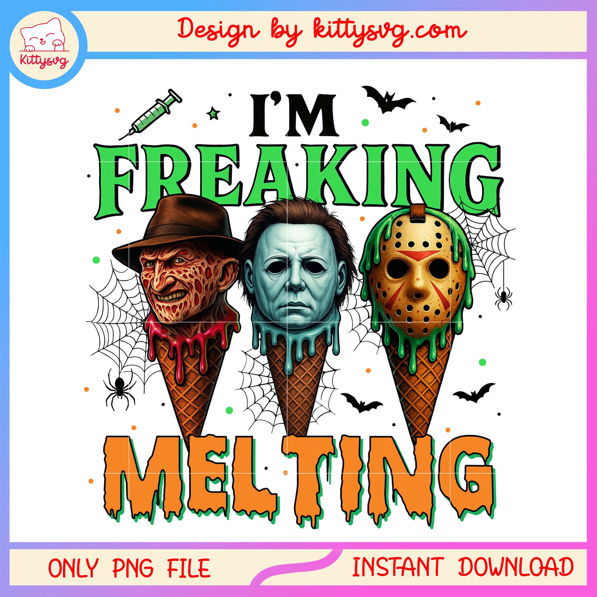 Killer I'm freaking melting png, horror characters png, halloween kills png
