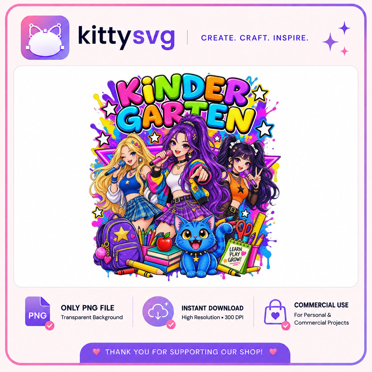 Kindergarten Anime Girls PNG, Back To School PNG, Teacher PNG
