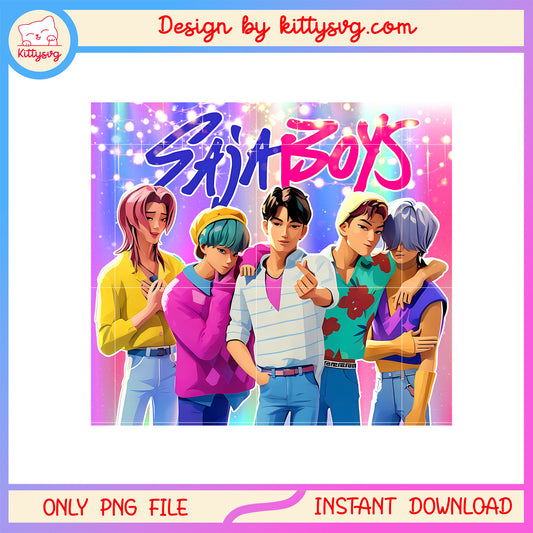 Kpop band saja boys fanart png, saja boys kpop band png