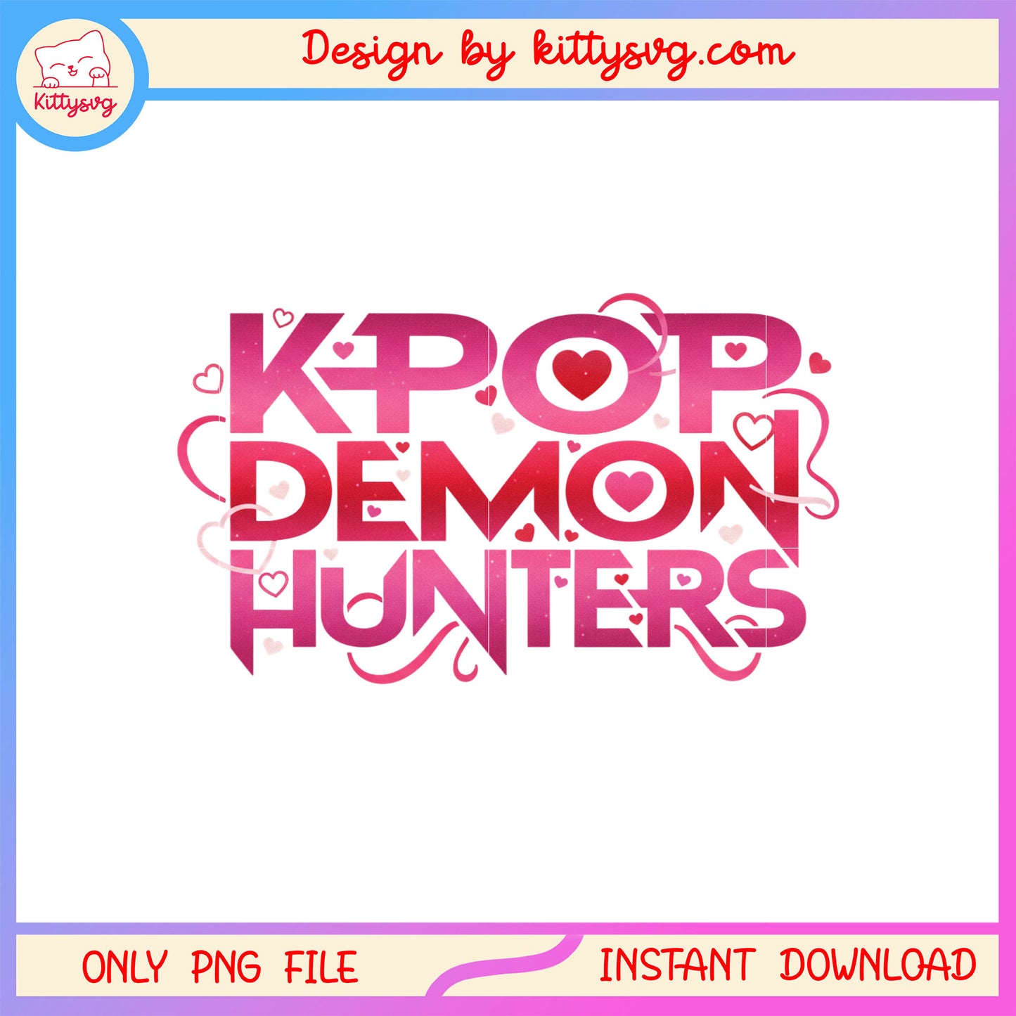 Kpop demon hunter pink valentine day  png,  kpop demon hunters png