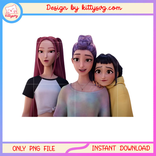 Kpop demon hunters cast png, huntrix kpop demon hunters png