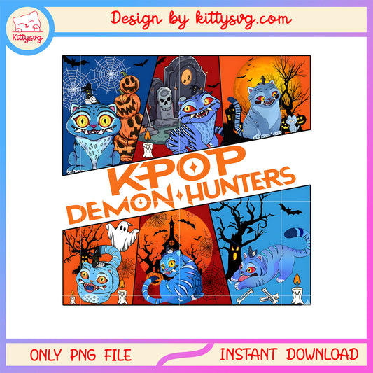 Kpop demon hunters derpy tiger halloween png, kpop demon png