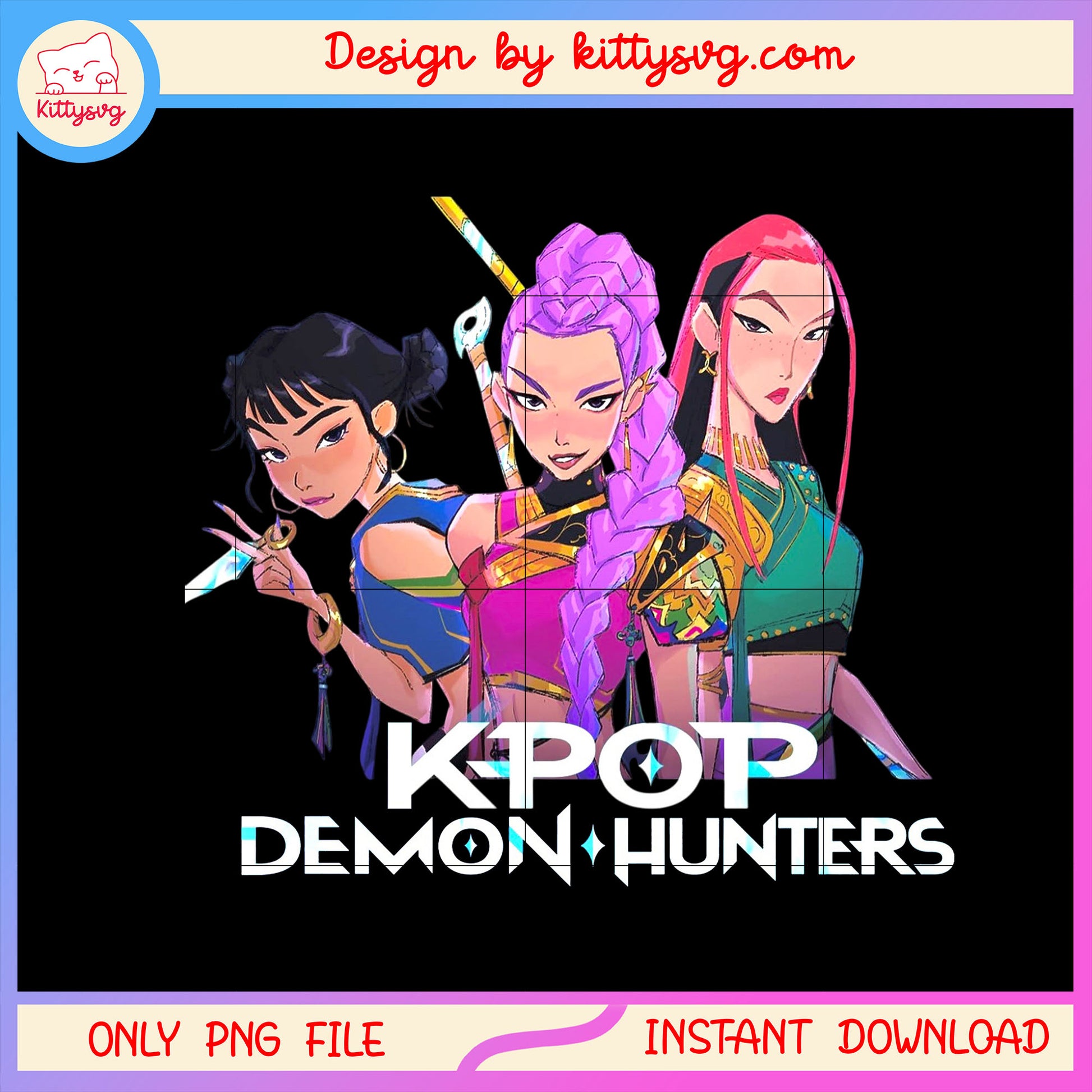 Kpop demon hunters girl design png, kpop demon hunters movie png