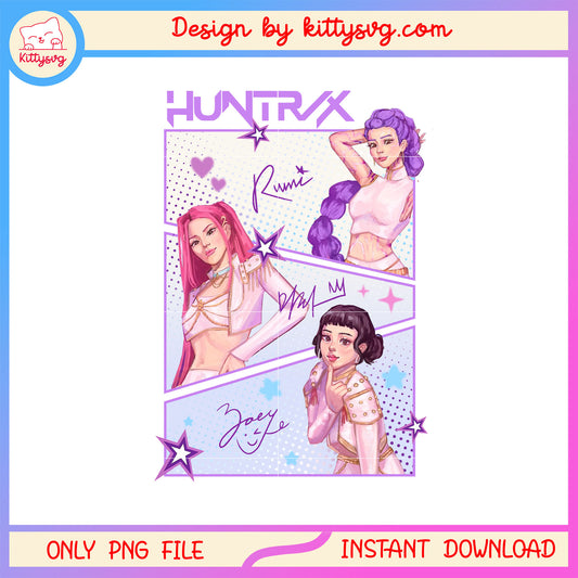 Kpop demon hunters manga png, kpop-demon-hunters png
