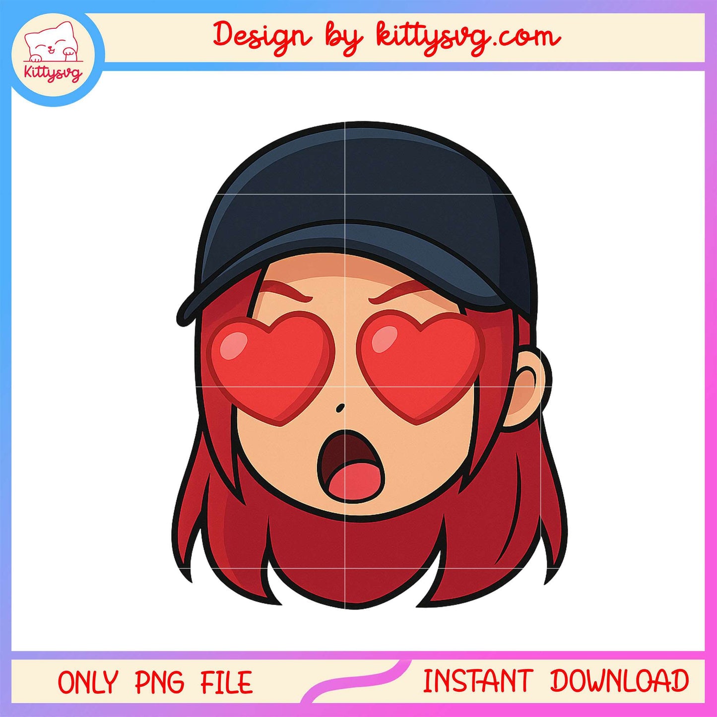 Kpop demon hunters mira character love emoji design png, kpop huntrix png