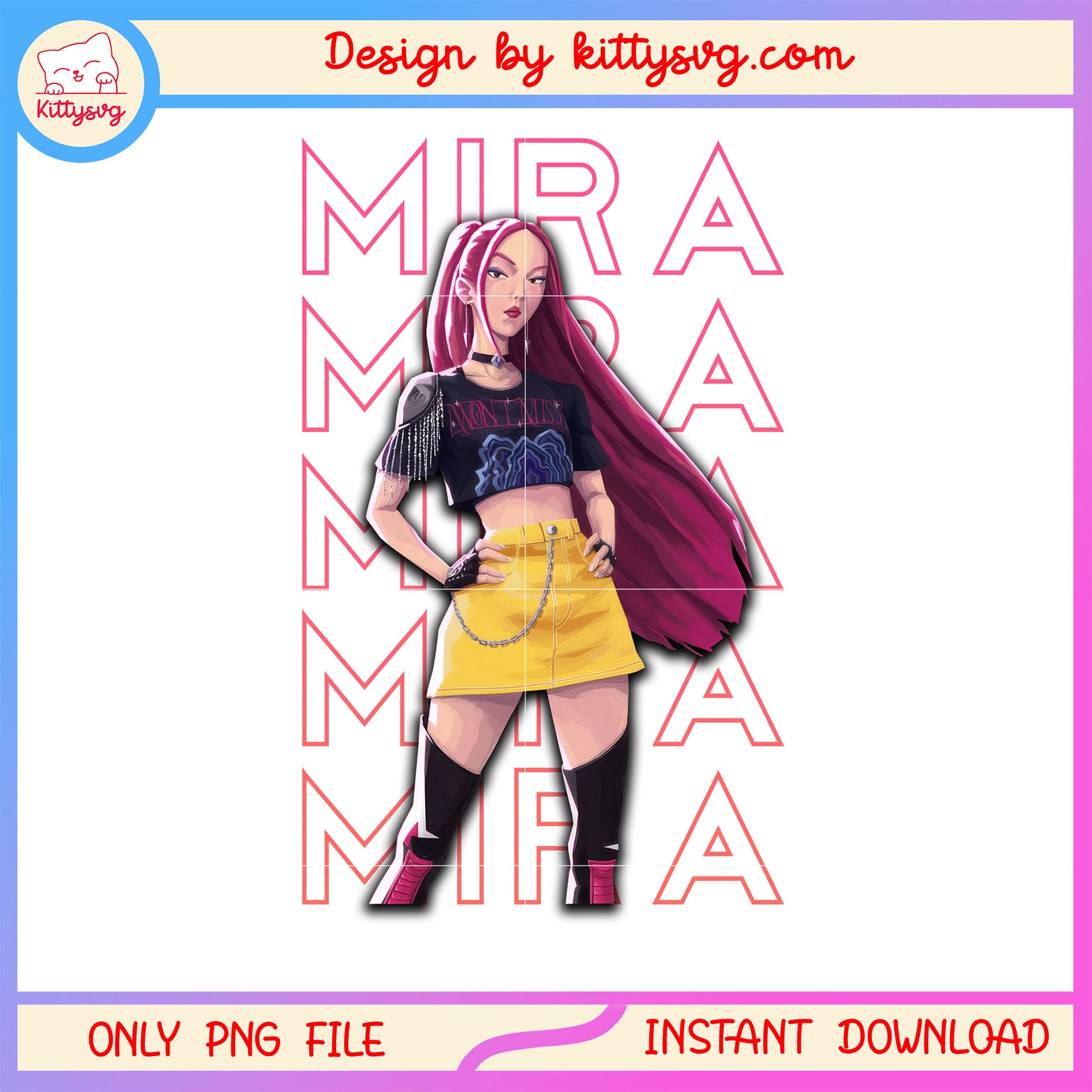 Kpop demon hunters mira png, huntrix girl band png