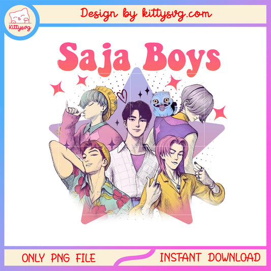 Kpop demon hunters saja boys art png, saja boys fanart png