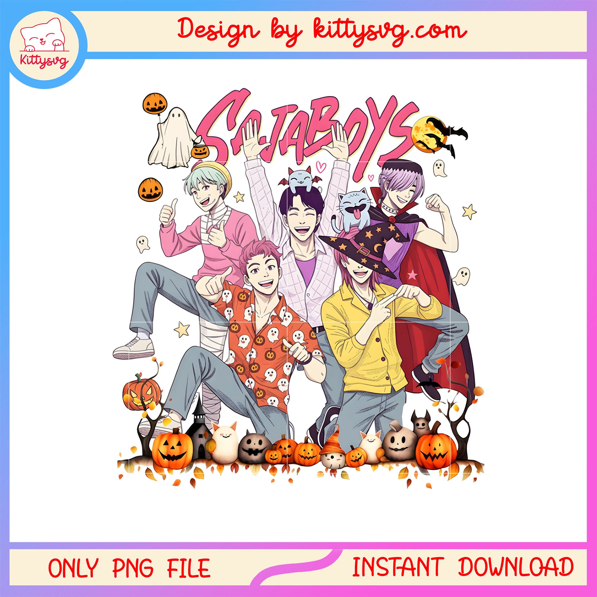 Kpop demon hunters saja boys halloween png, saja boys png