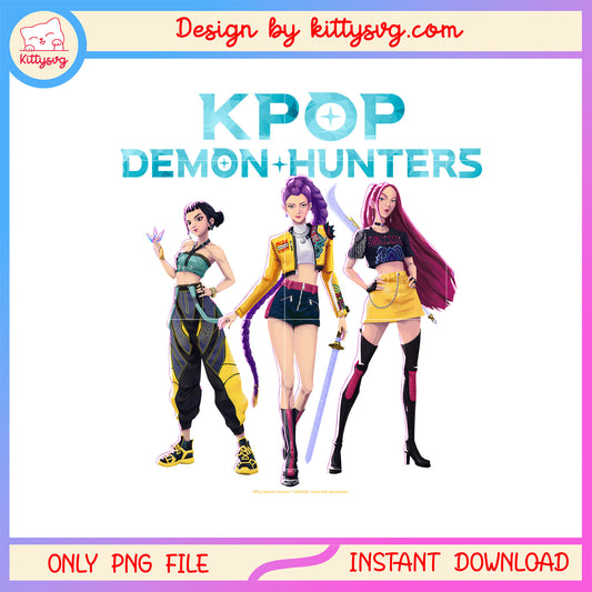 Kpop demon hunters the huntrix group png, kpop girl band png